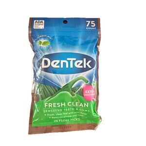 5x DenTek Fresh Clean Floss Picks Mouthwash Blast with Fluoride 75 count